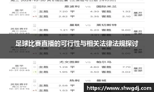 足球比赛直播的可行性与相关法律法规探讨